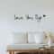 Wooden Script Wall Sign Love You Bye 11