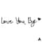 Wooden Script Wall Sign Love You Bye 12