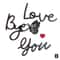 Wooden Script Wall Sign Love You Bye 13