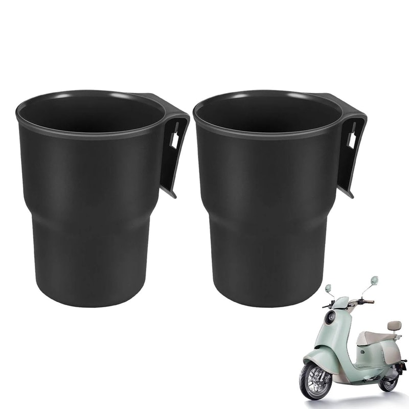 2 Pcs Universal Motorcycle Cup Holder Clamp Set 0