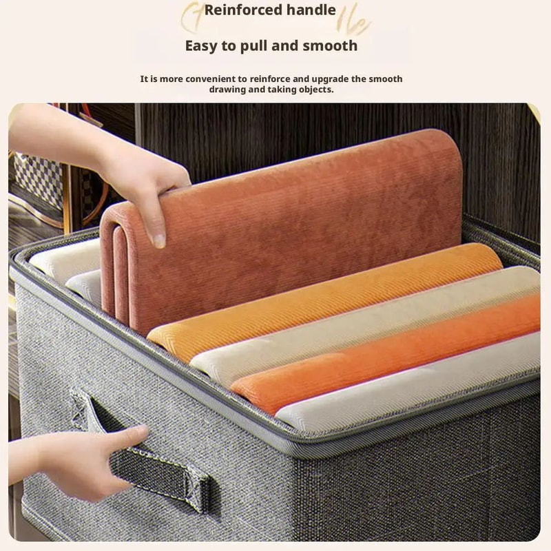 Foldable Fabric Storage Box With Lid 2