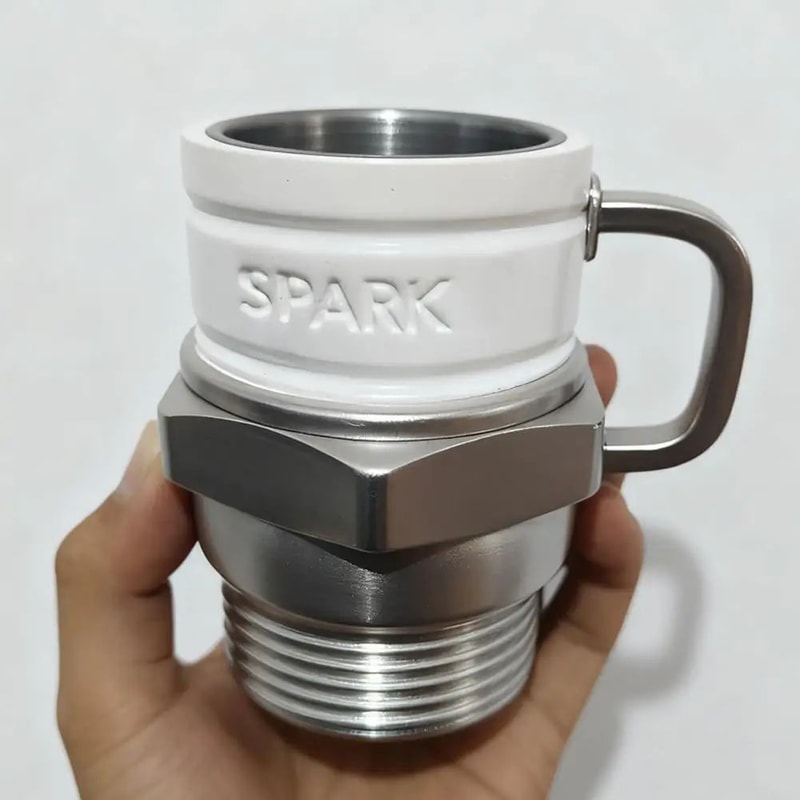 Spark Plug Stainless Steel Coffee Mug 1
