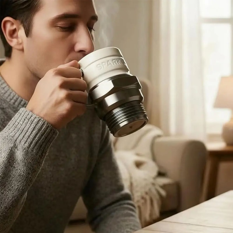 Spark Plug Stainless Steel Coffee Mug 4