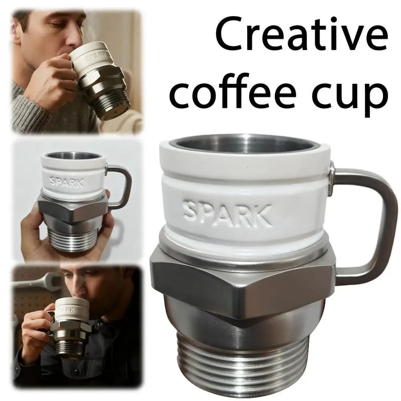 Spark Plug Stainless Steel Coffee Mug 5