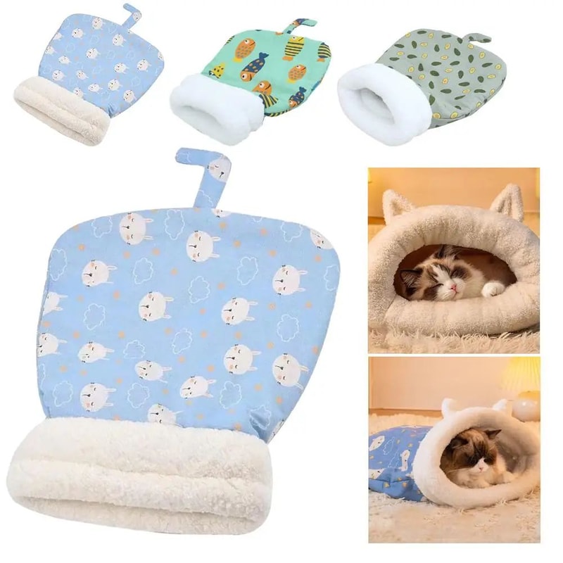 Plush Pet Sleeping Bag Bed 7