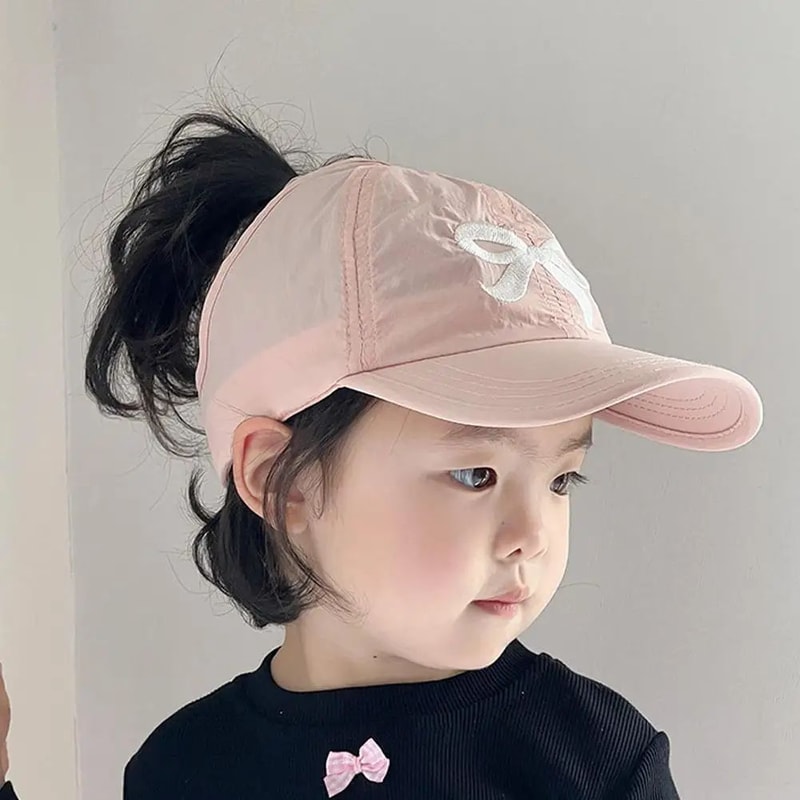 Cute Toddler Sun Hat With Bow 0
