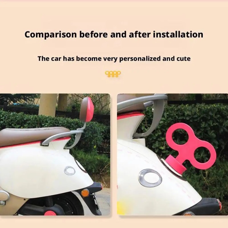 Funny 3D Wind Up Car Roof Sticker 2