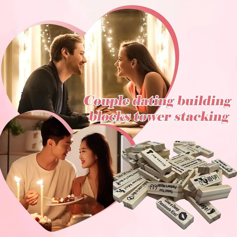 Couples Wooden Love Block Game 4