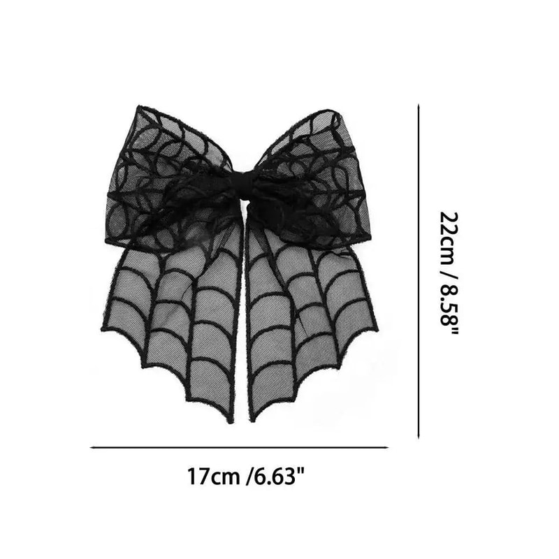 Halloween Spider Web Bow Hair Clips 9