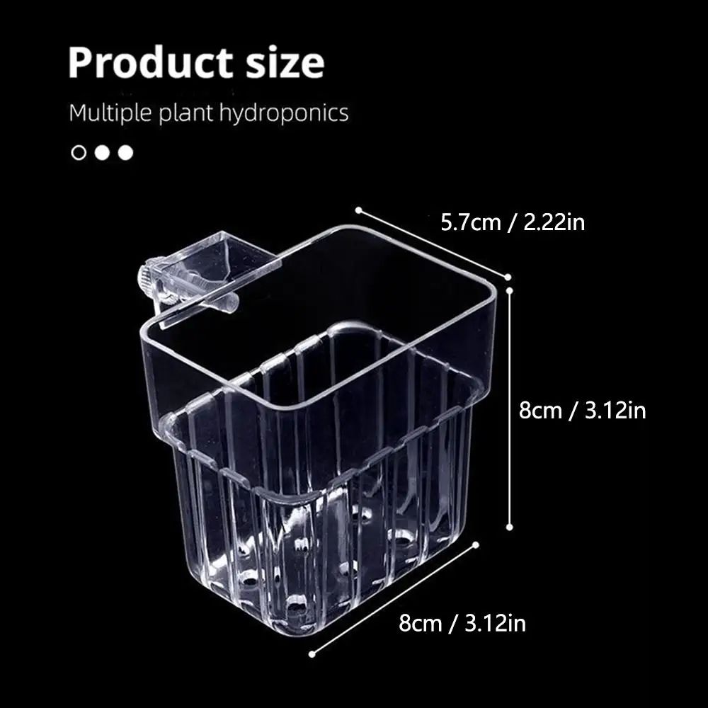 Transparent Aquarium Plant Holder Cups 5