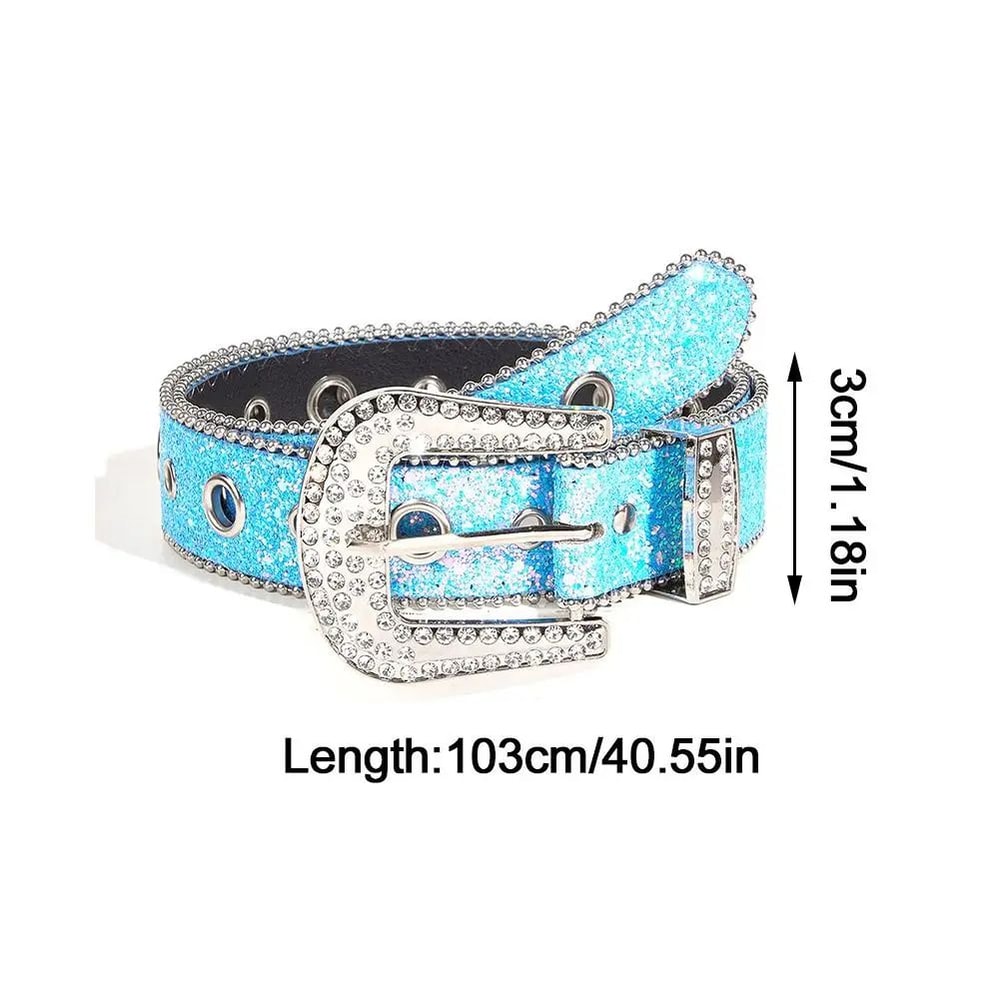 Rhinestone Western Cowgirl Belt 8
