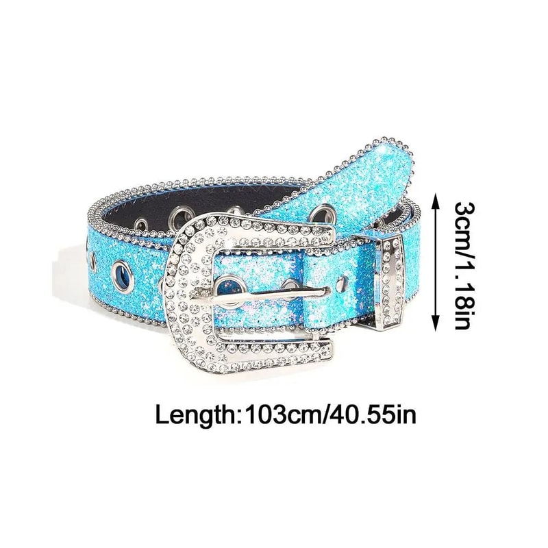 Rhinestone Western Cowgirl Belt 8