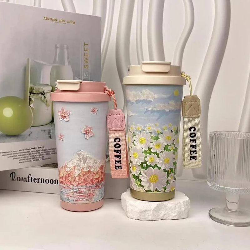 Wildflower Stainless Steel Coffee Tumbler 2