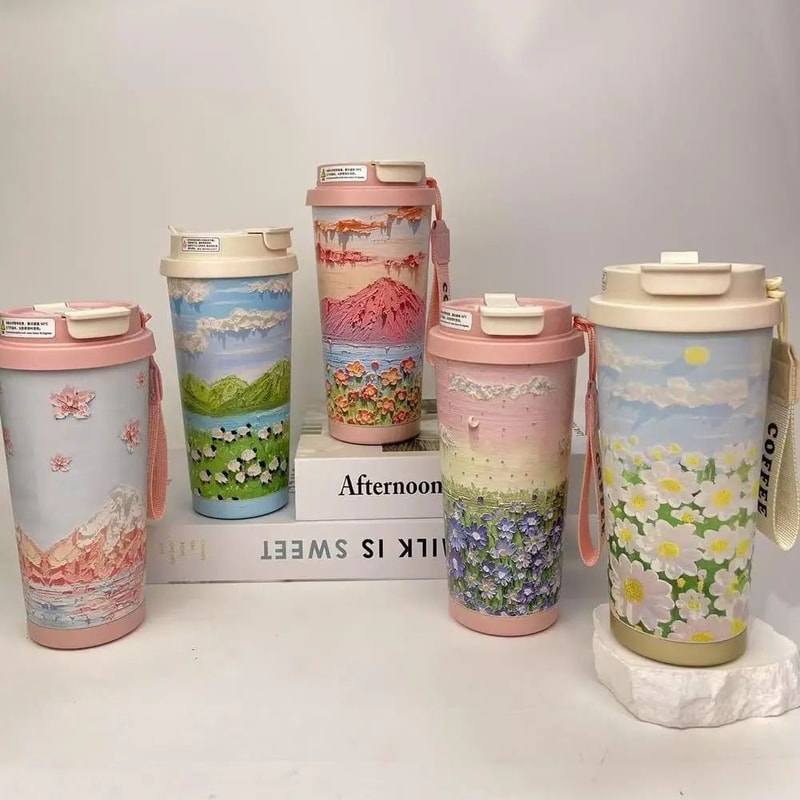 Wildflower Stainless Steel Coffee Tumbler 6