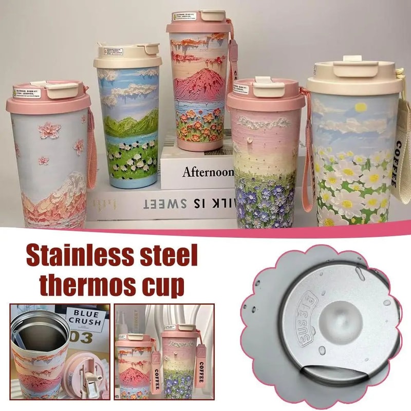 Wildflower Stainless Steel Coffee Tumbler 7