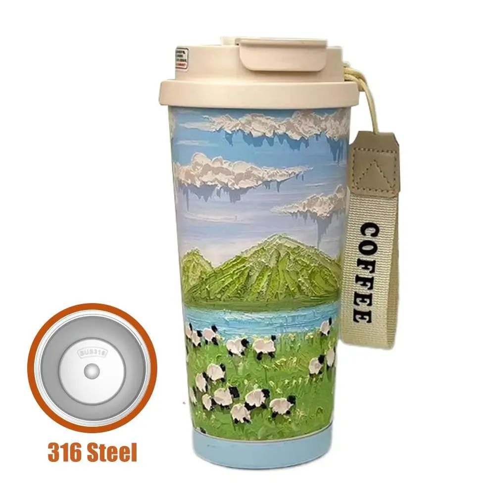 Wildflower Stainless Steel Coffee Tumbler 12