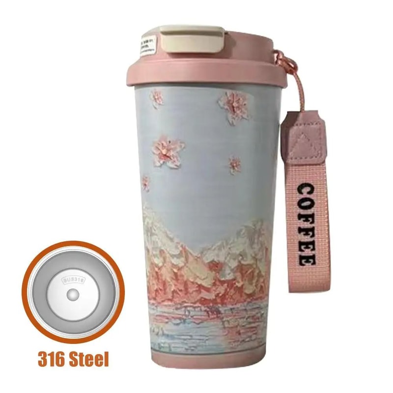 Wildflower Stainless Steel Coffee Tumbler 13