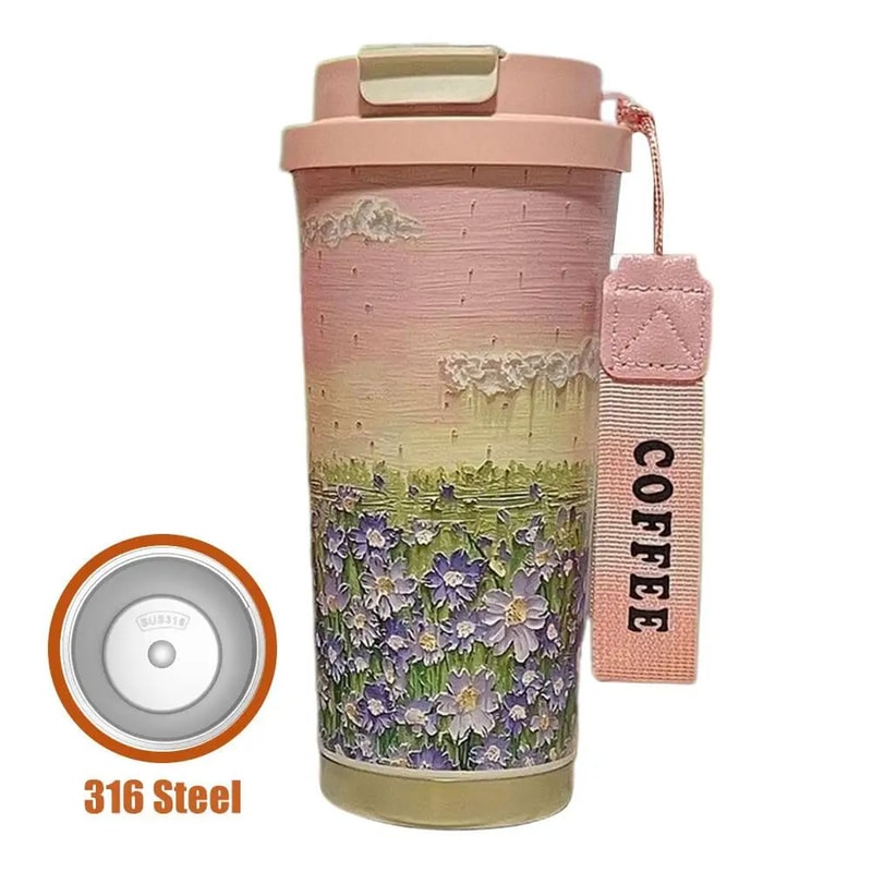Wildflower Stainless Steel Coffee Tumbler 15