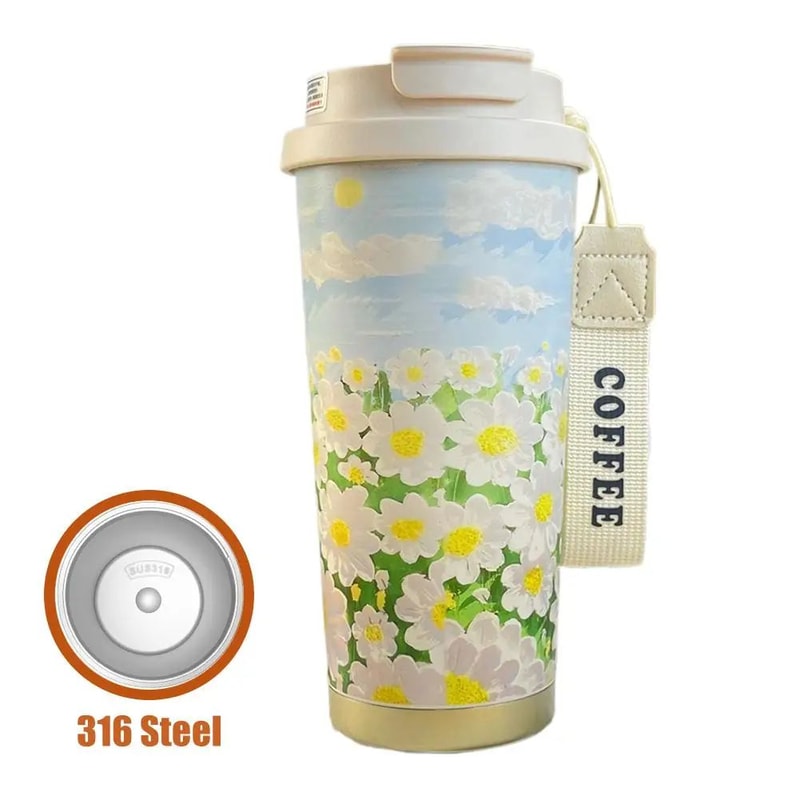 Wildflower Stainless Steel Coffee Tumbler 16