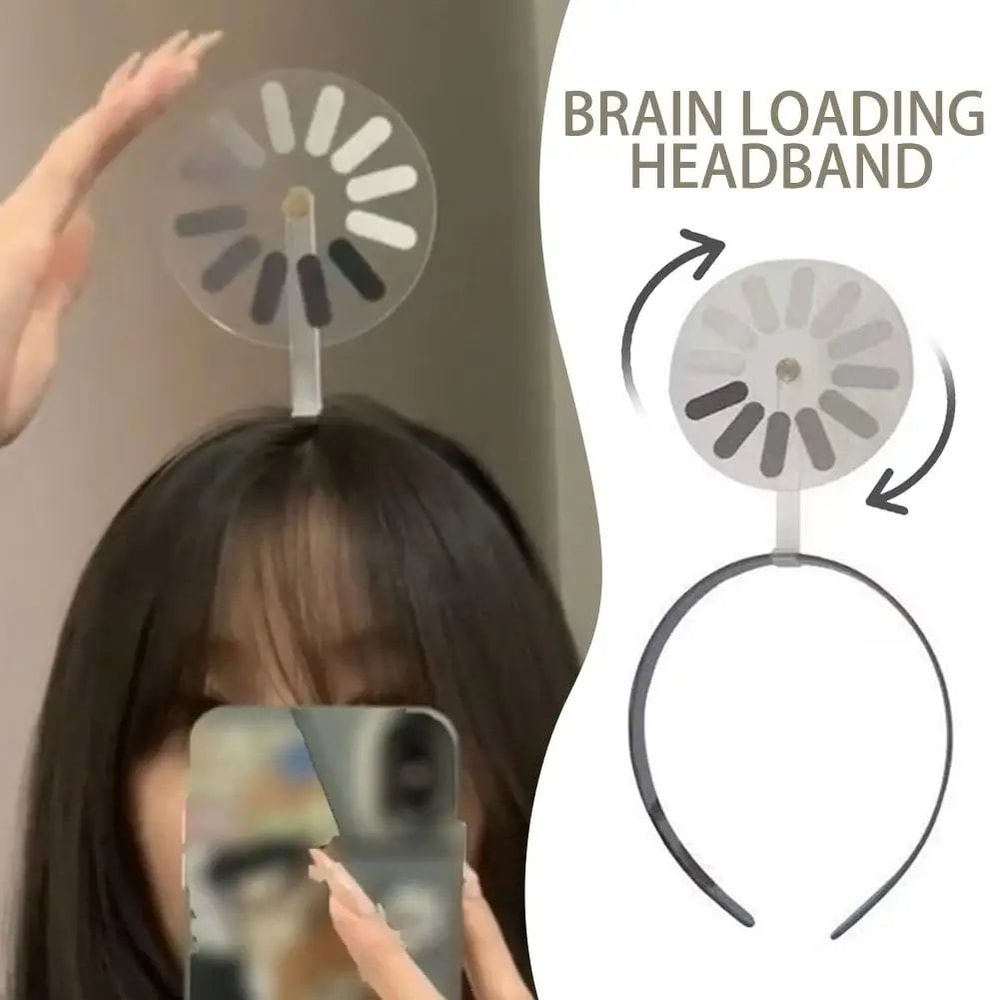 Funny Brain Loading Headband Hair Clip Set 1