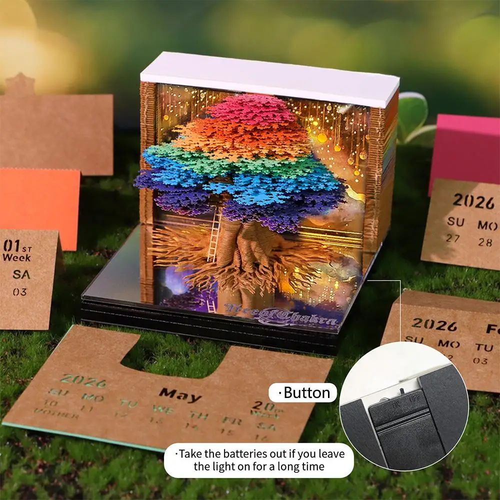 2026 Tear Away 3D Paper Calendar Tree 4