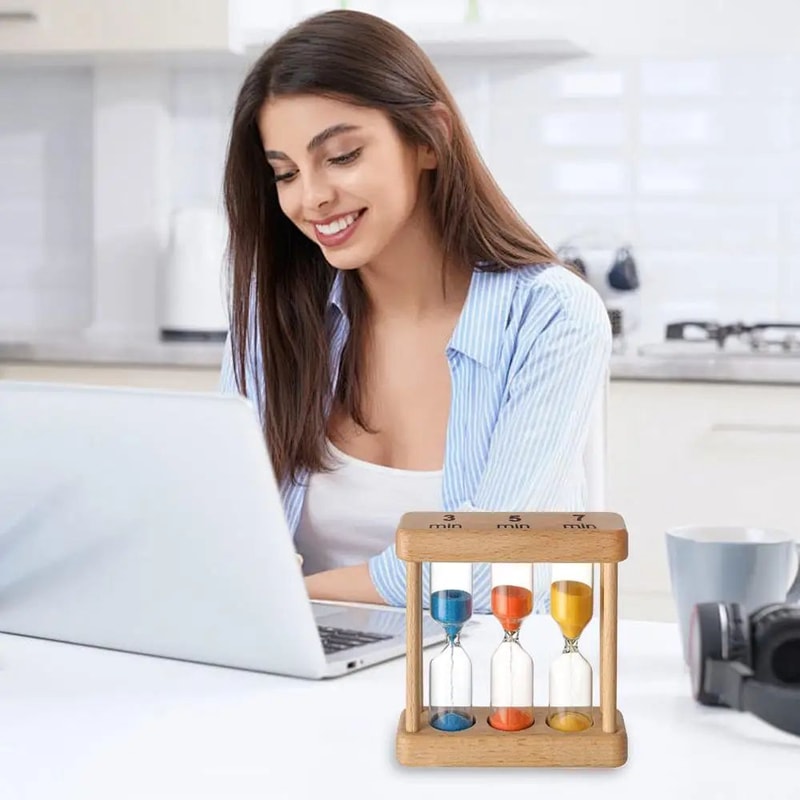 Wooden Sand Timer Hourglass Set 3