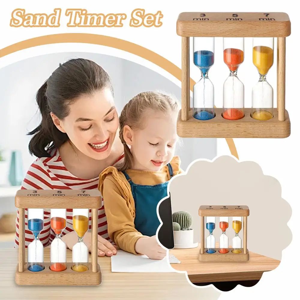Wooden Sand Timer Hourglass Set 4