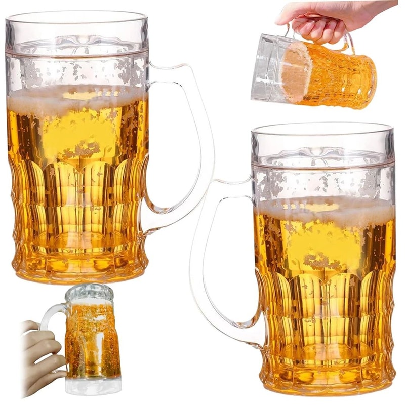 Realistic Double Layer Fake Beer Mug 0