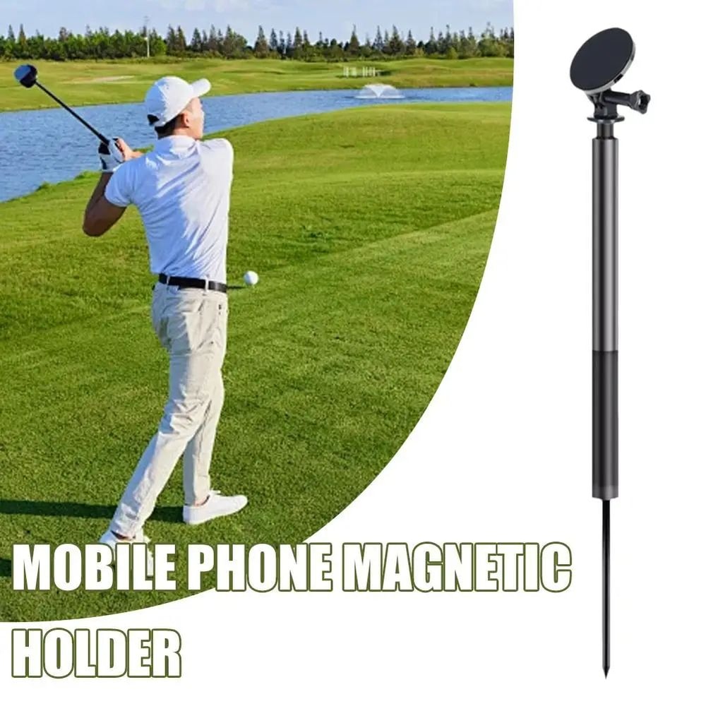Golf Swing Phone Stand With Spike 6