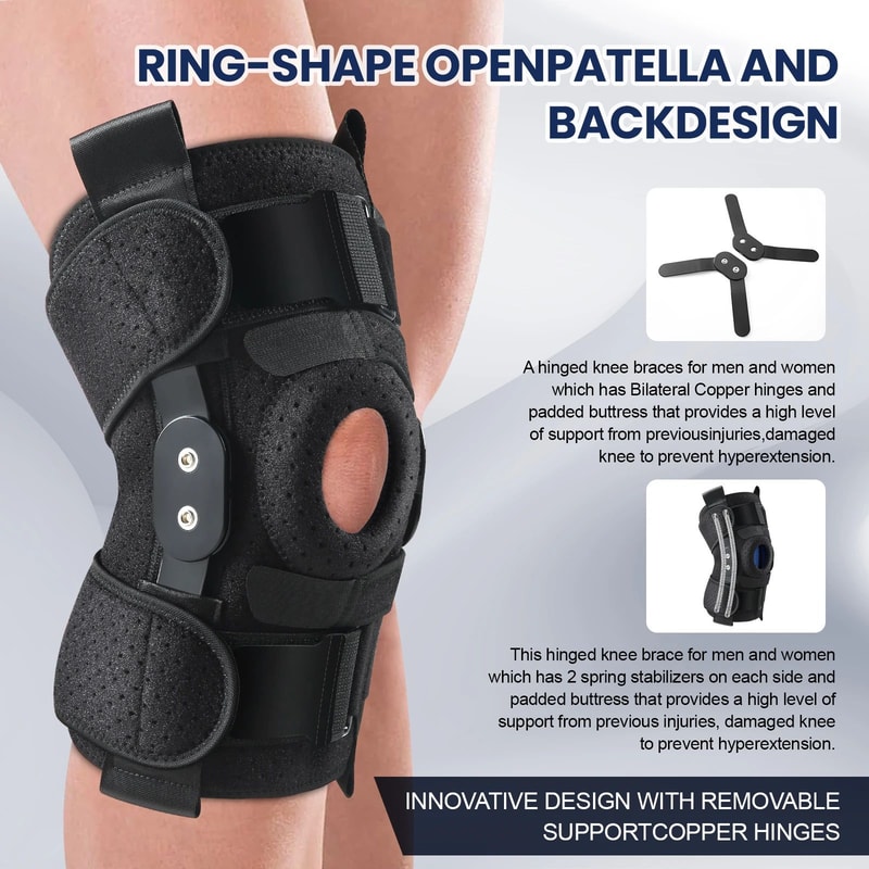 Hinged Knee Brace With Stabilizers 2
