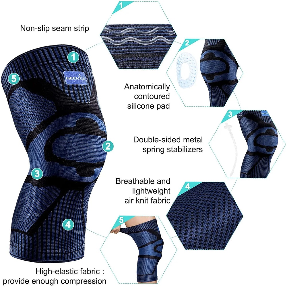 Knee Compression Brace With Stabilizers 1
