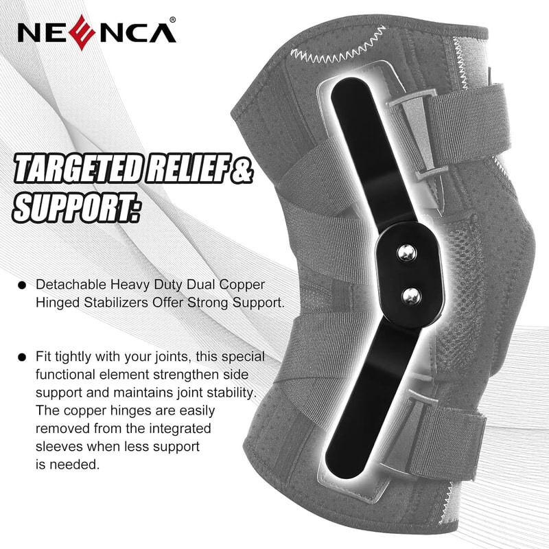 Hinged Knee Brace With Gel Pad Support 5