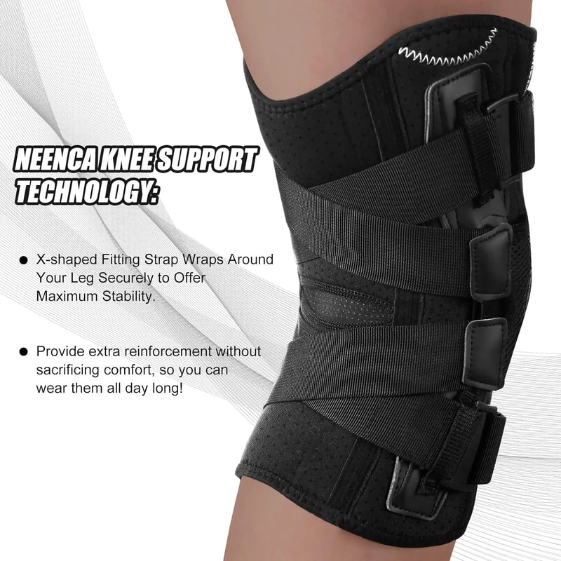 Hinged Knee Brace With Gel Pad Support 11