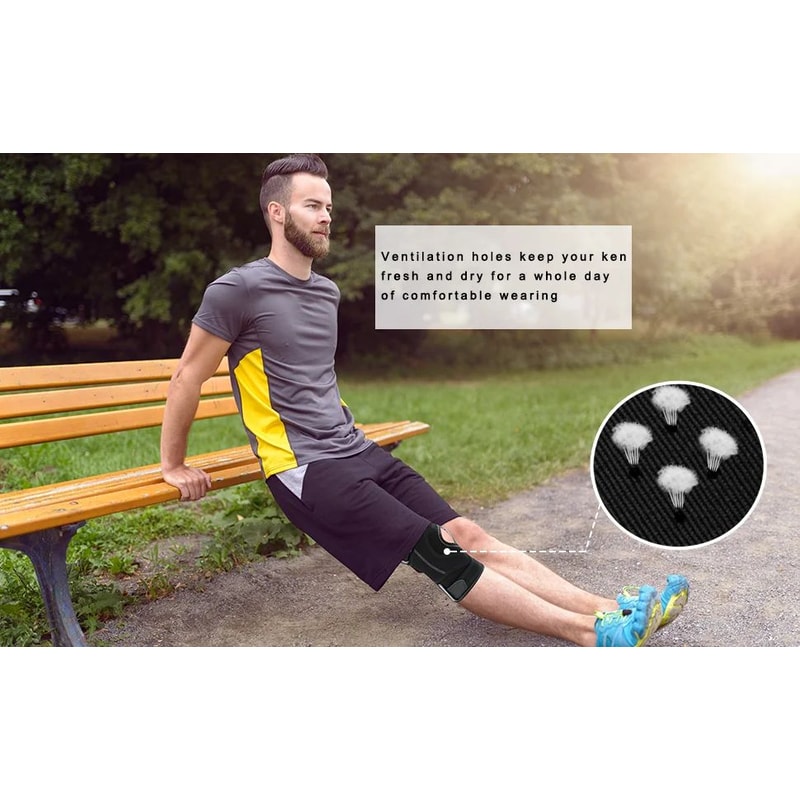 Hinged Knee Brace With Side Stabilizers 6