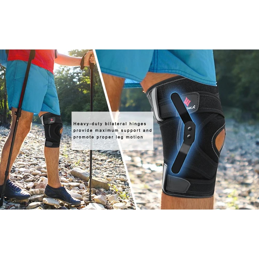 Hinged Knee Brace With Side Stabilizers 7