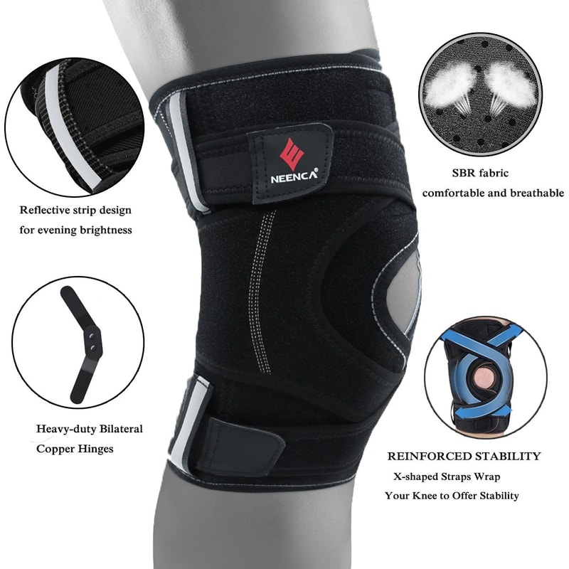Hinged Knee Brace With Side Stabilizers 8