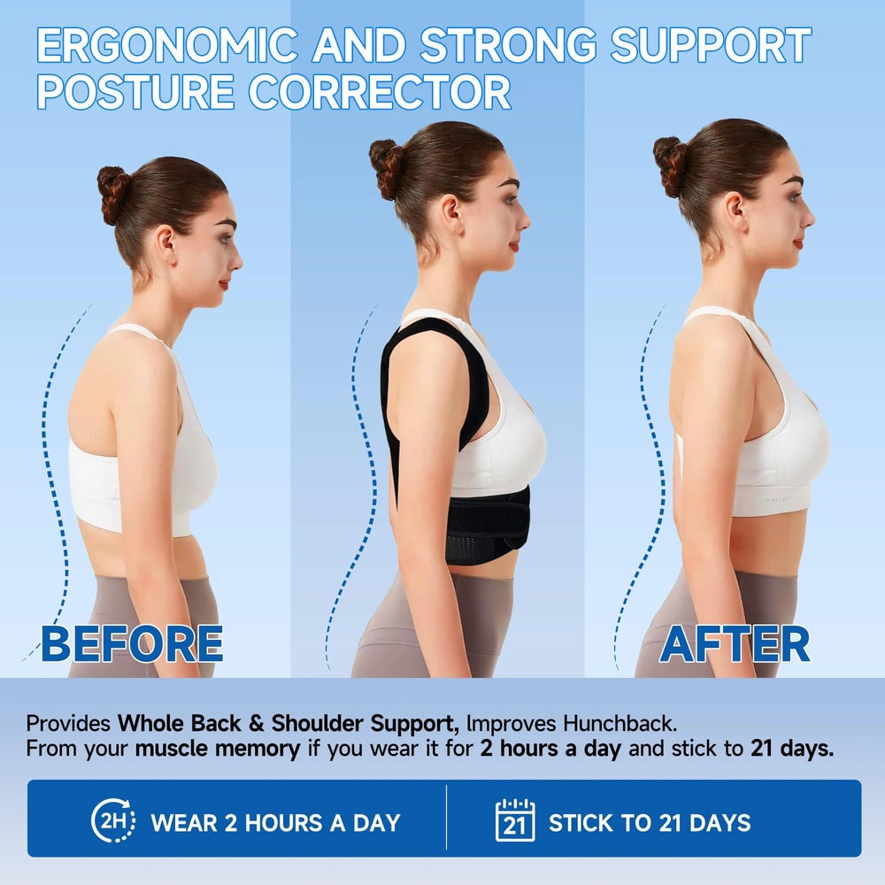 Adjustable Posture Corrector Back Brace 1