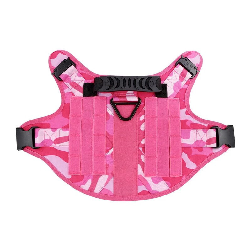 Pink Camouflage Tactical Dog Harness 9