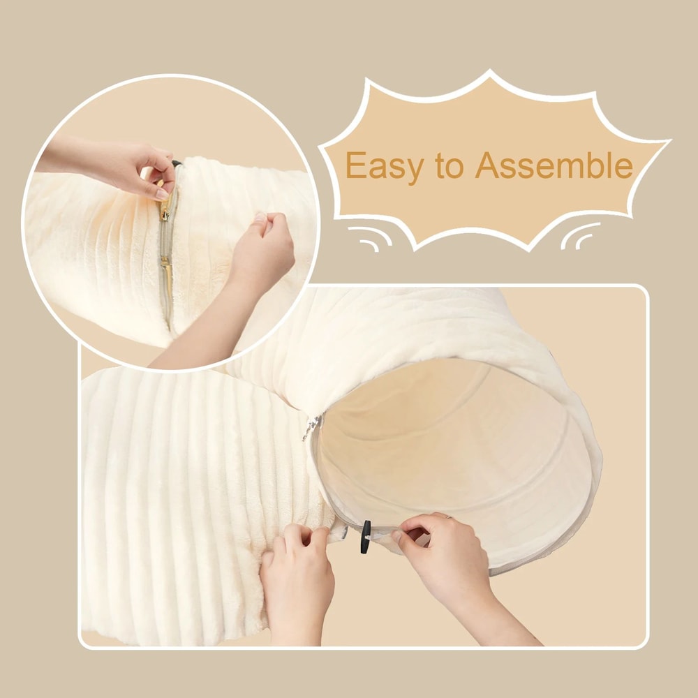 Plush Cat Tunnel Bed With Toys 5