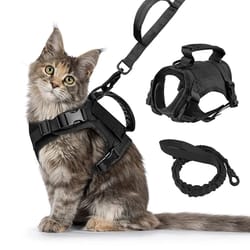 tactical cat harness with leash