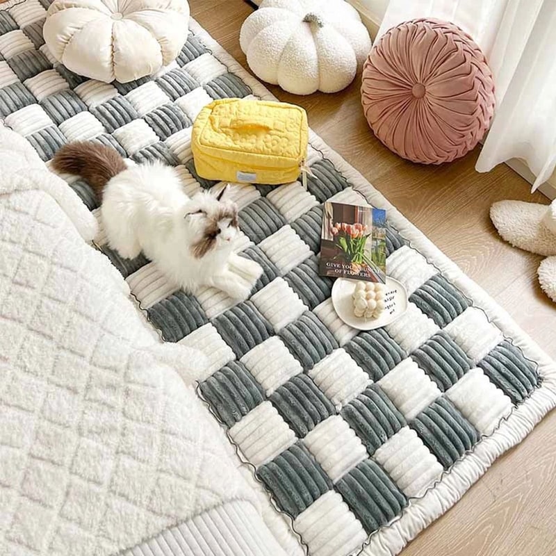 Warm Dog Bed Mat With Anti Slip Base 12