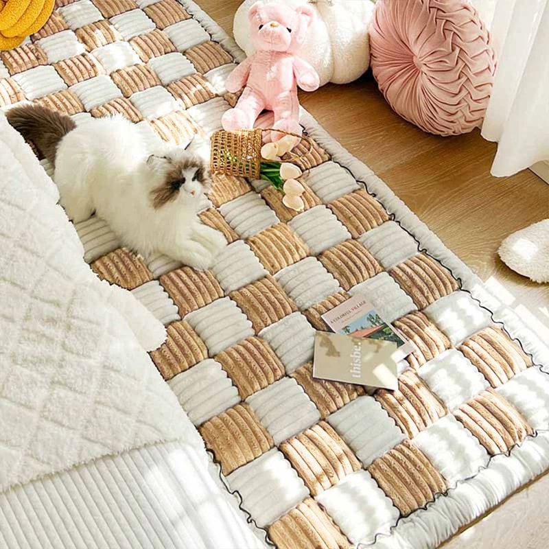 Warm Dog Bed Mat With Anti Slip Base 13