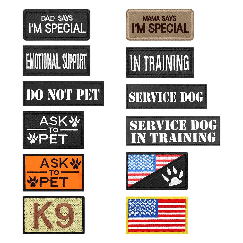 12 Pcs Tactical Dog Patch Set Bundle 1