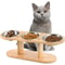 Three Bowl Raised Cat Feeder Set 0
