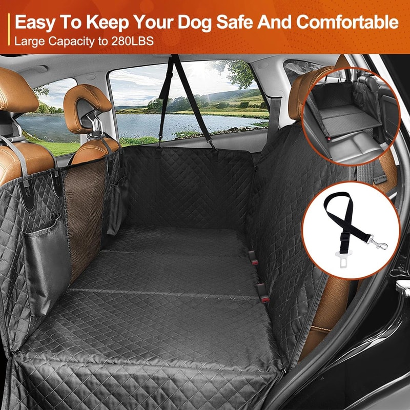 Dog Back Seat Extender Hammock Cover 6