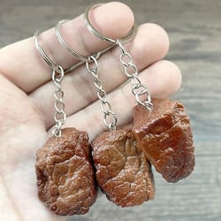 simulation beef cube keychain
