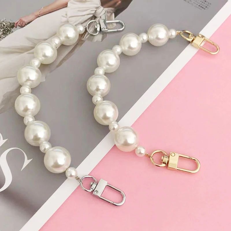 Pearl Decorative Bag Chain Strap 3