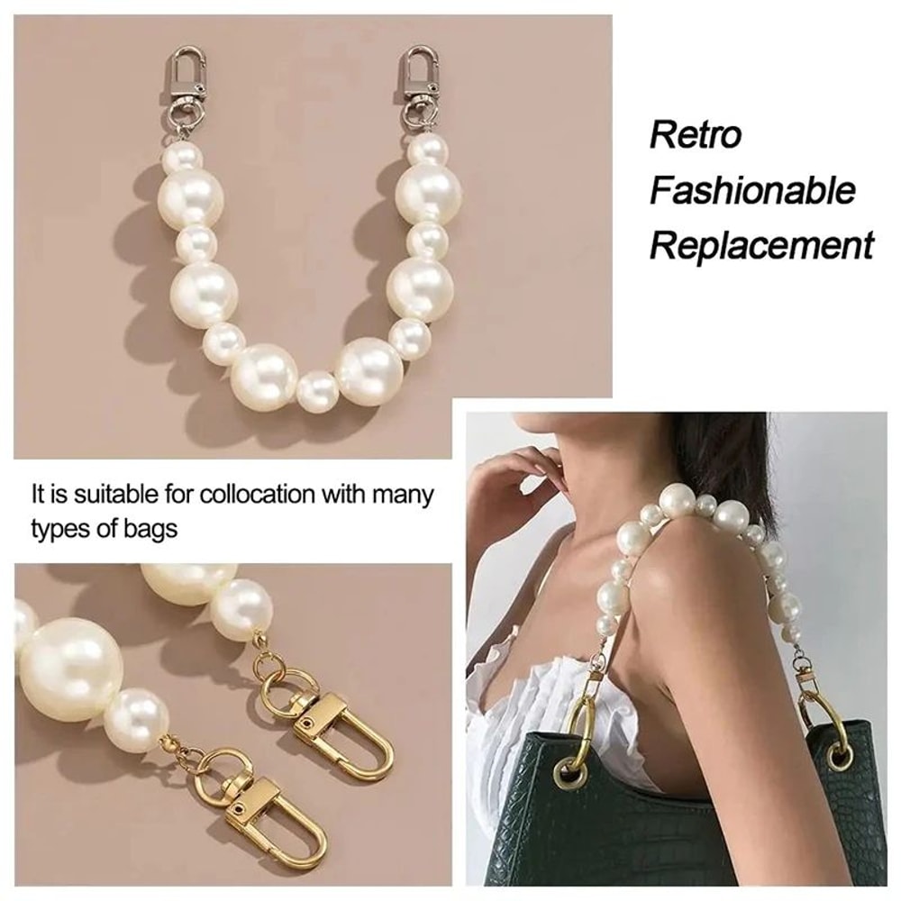 Pearl Decorative Bag Chain Strap 4