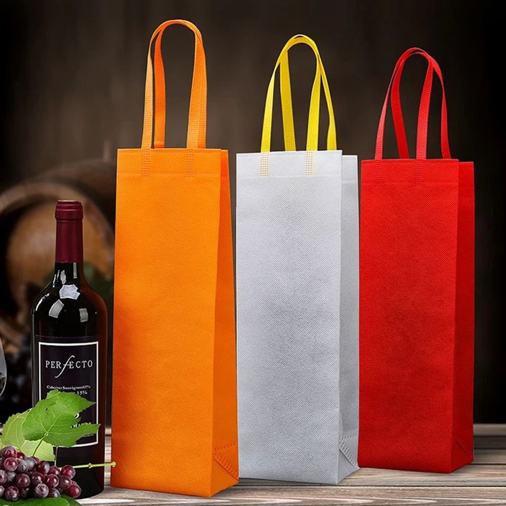 Waterproof NonWoven Wine Bottle Gift Bag 0