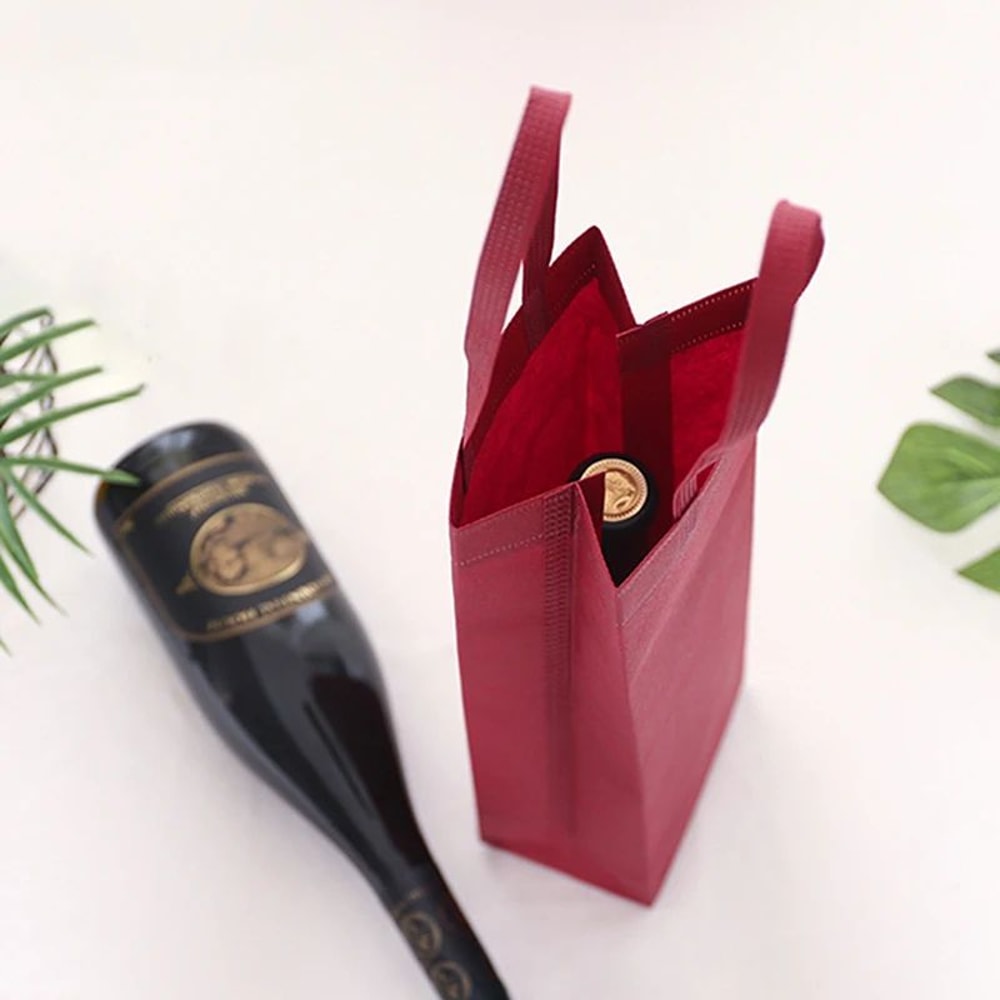 Waterproof NonWoven Wine Bottle Gift Bag 4
